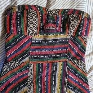 Staring at Stars brand embroidered strapless dress